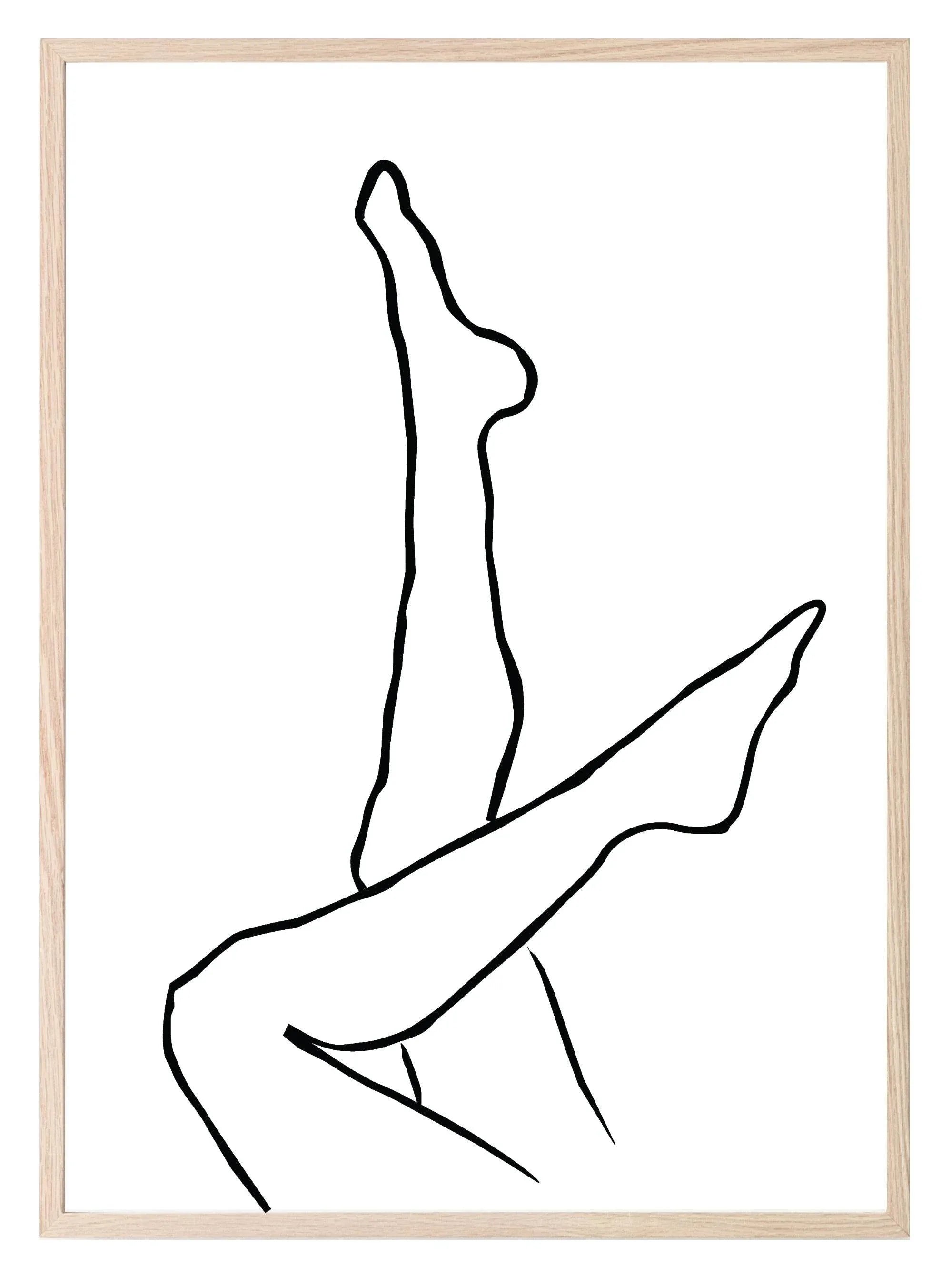 Line Drawing Legs Print | Line Art - Larosier Prints