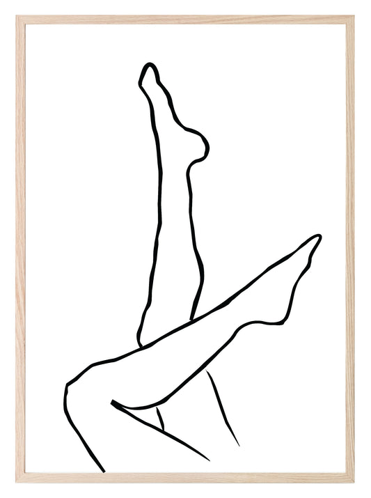 Line Drawing Legs Print | Line Art