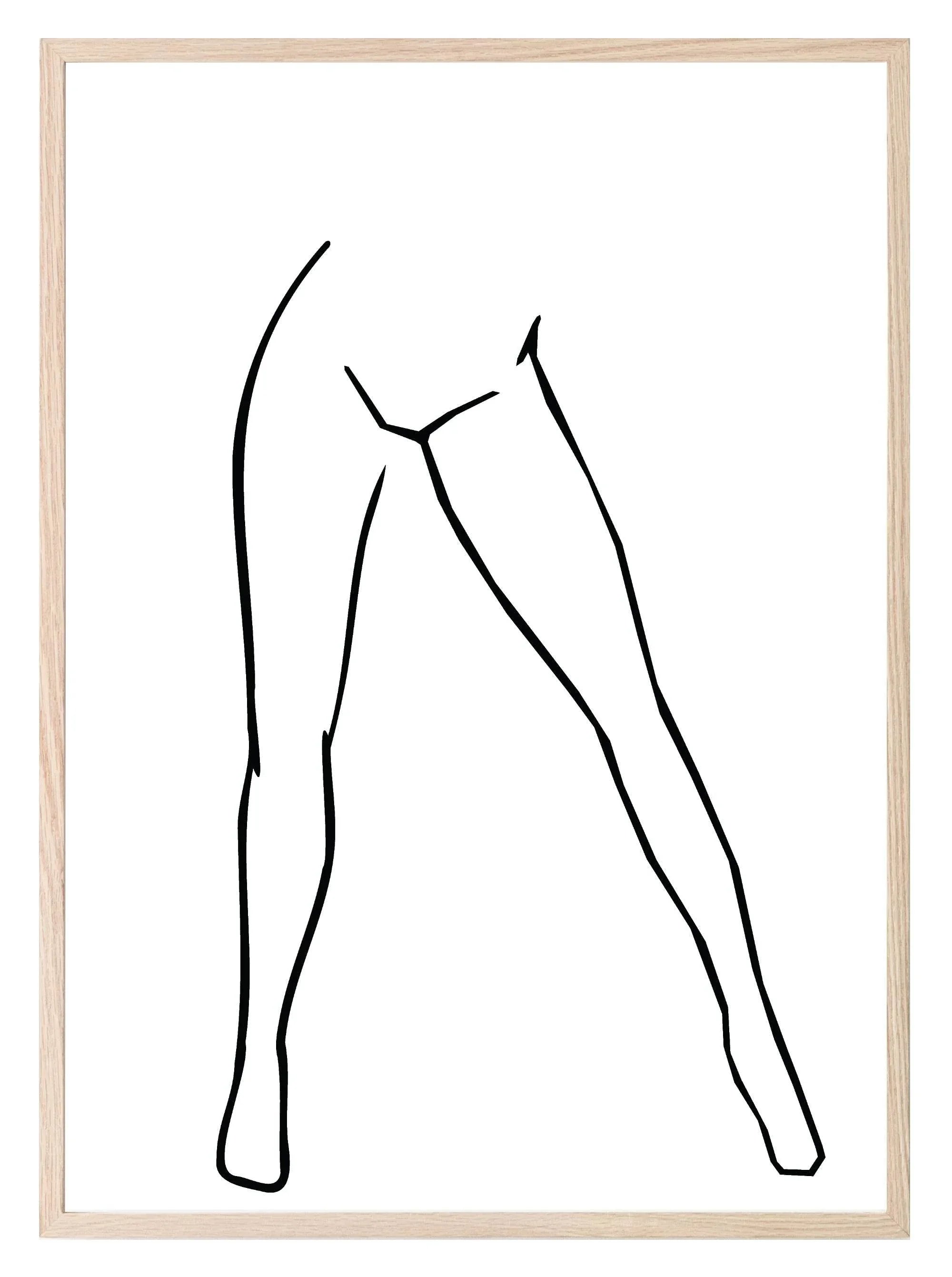 Line Drawing Legs II Print | Line Art - Larosier Prints