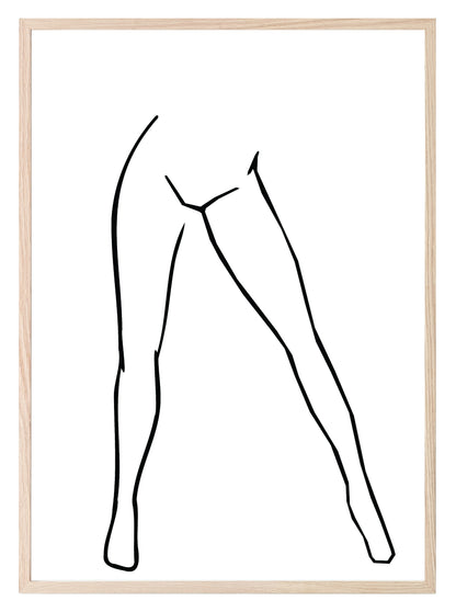 Line Drawing Legs II Print | Line Art