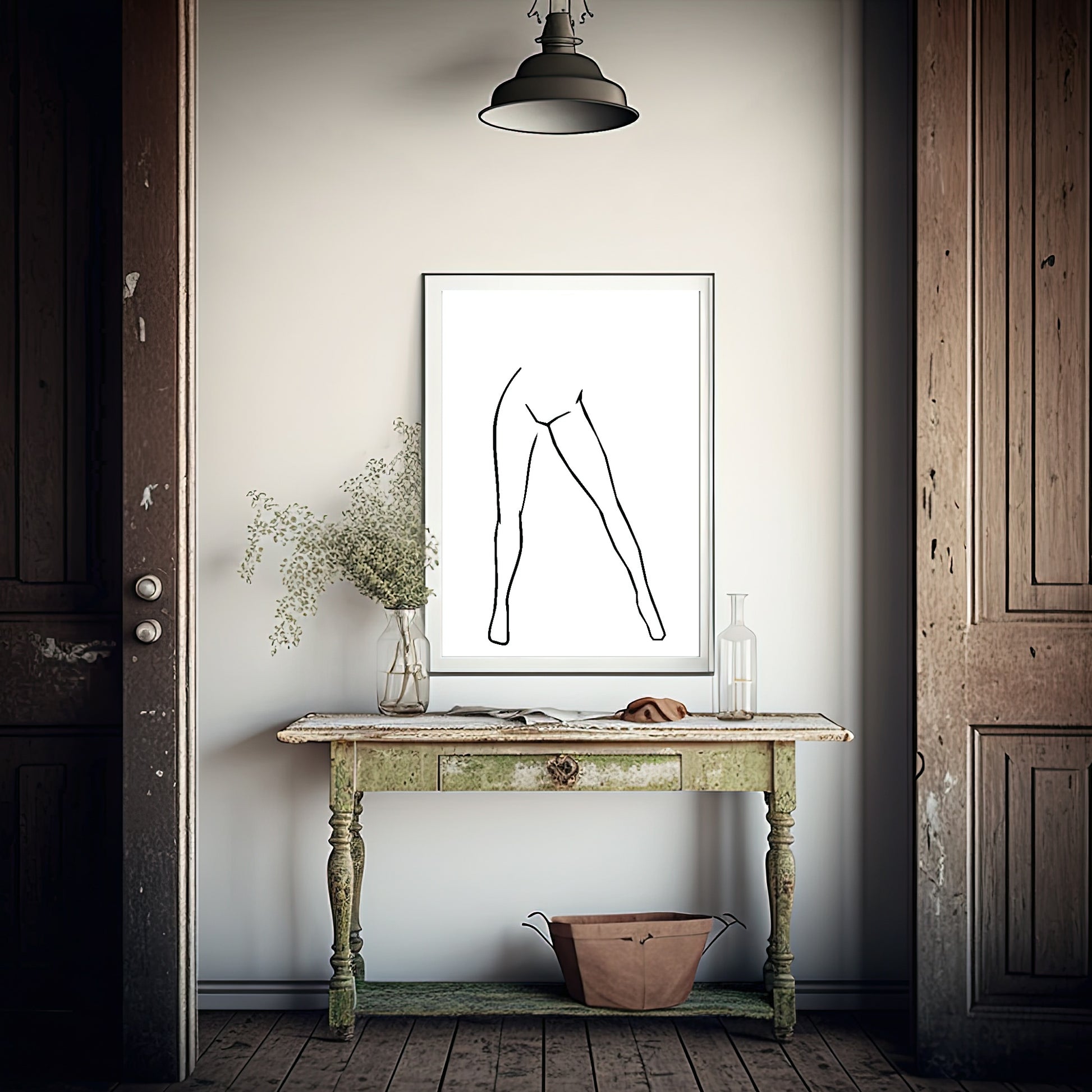 Line Drawing Legs II Print | Line Art