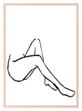 Line Drawing Legs III Print | Line Art - Larosier Prints