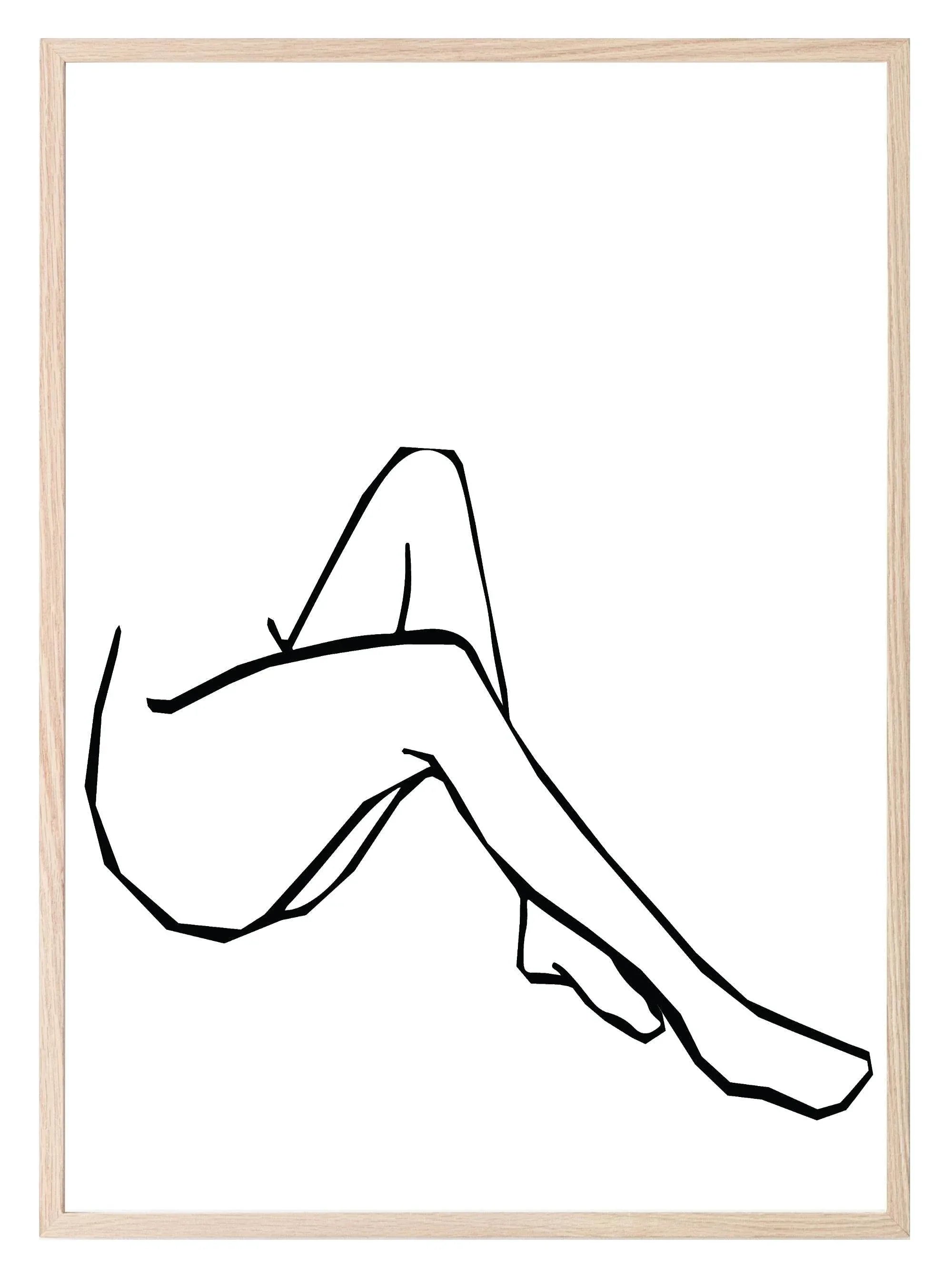 Line Drawing Legs III Print | Line Art - Larosier Prints
