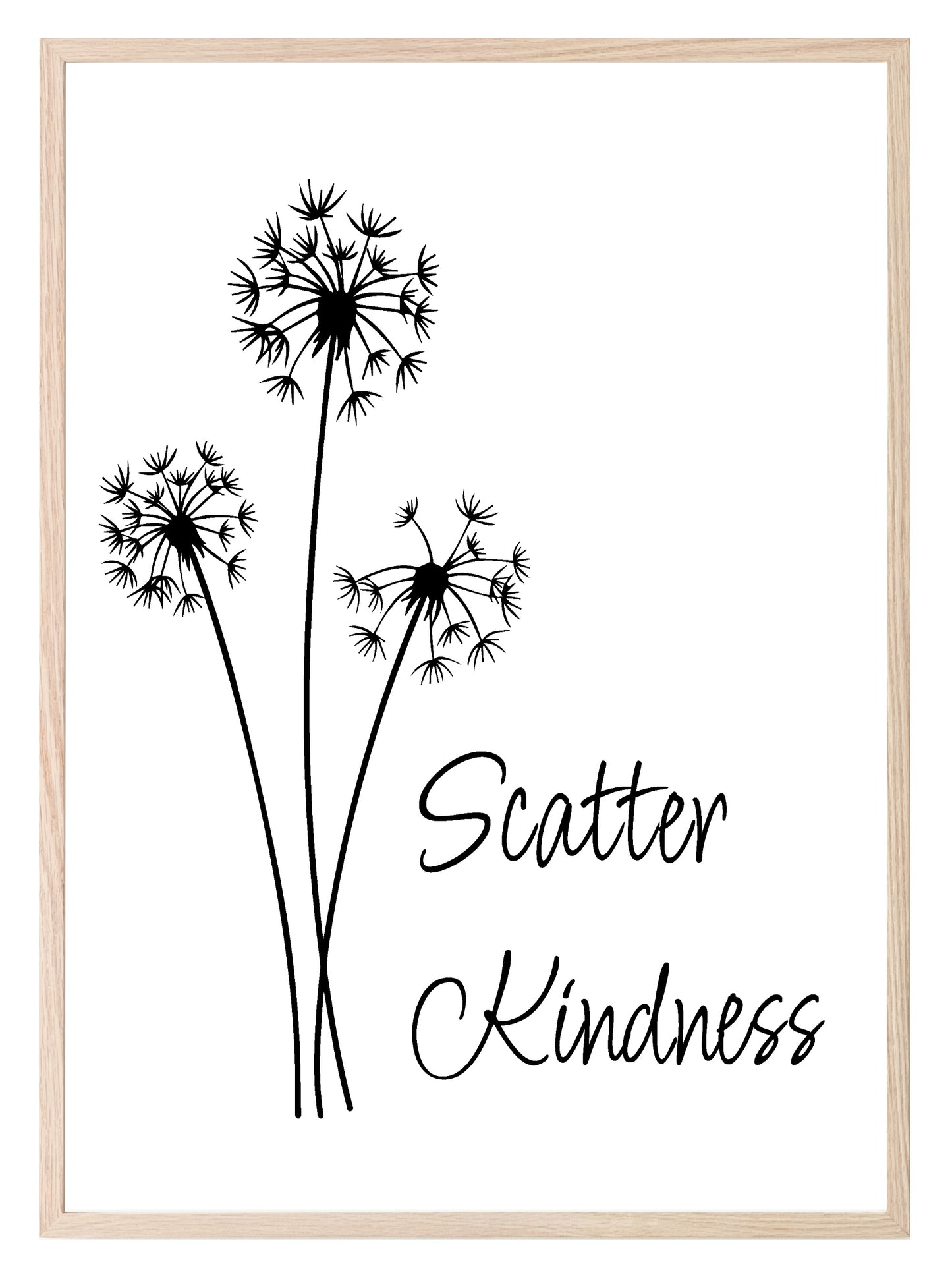 Line Drawing Dandelions Print | Scatter Kindness | Line Art