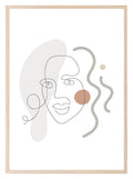 Line Drawing Abstract Face III Print | Line Art - Larosier Prints