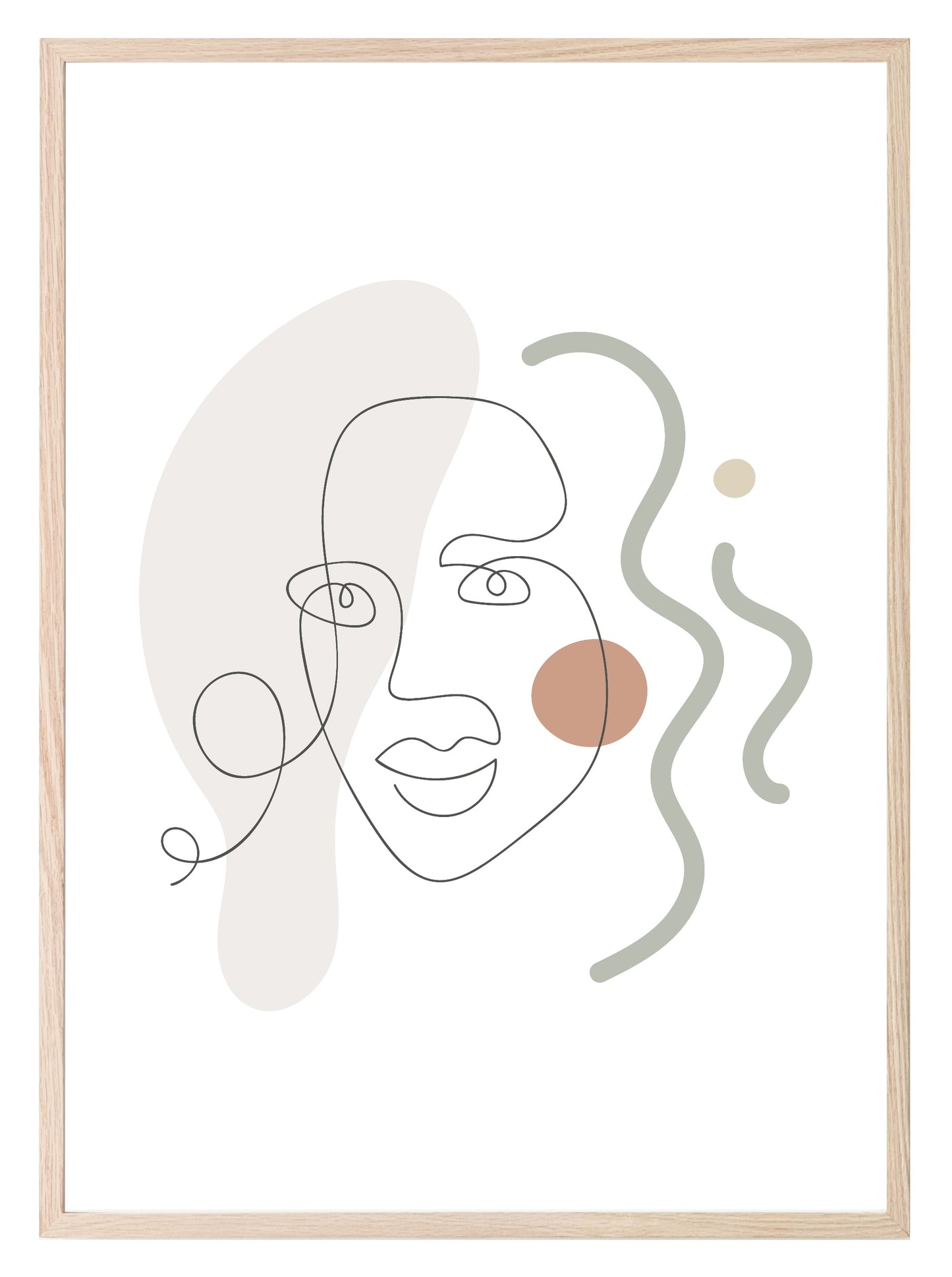 Line Drawing Abstract Face III Print | Line Art