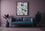 Watercolour Bird Print | Blue | Botanical Wall Art - Larosier Prints