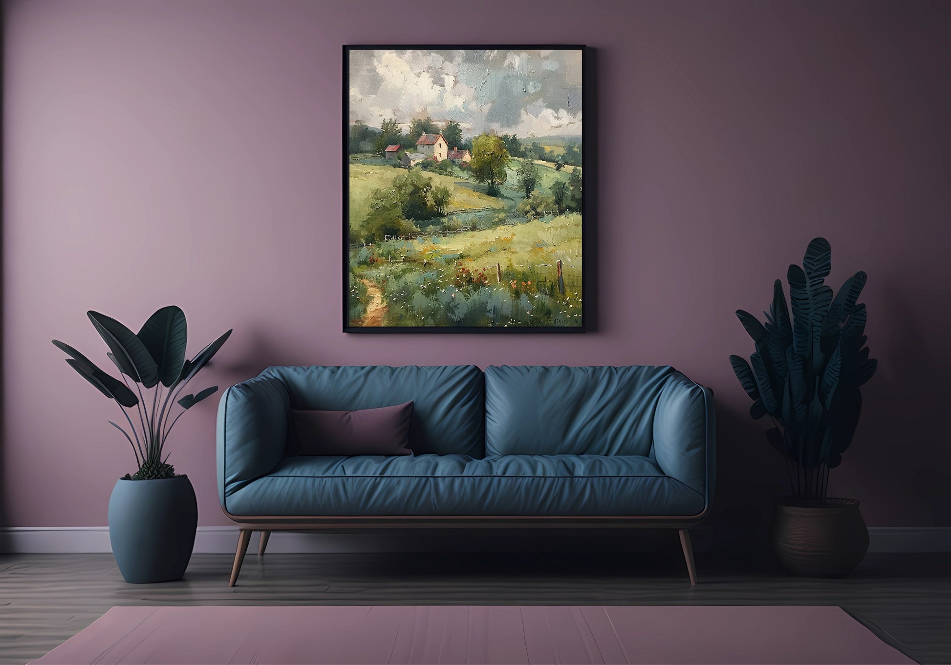 Countryside Print | Oil Painting Wall Art