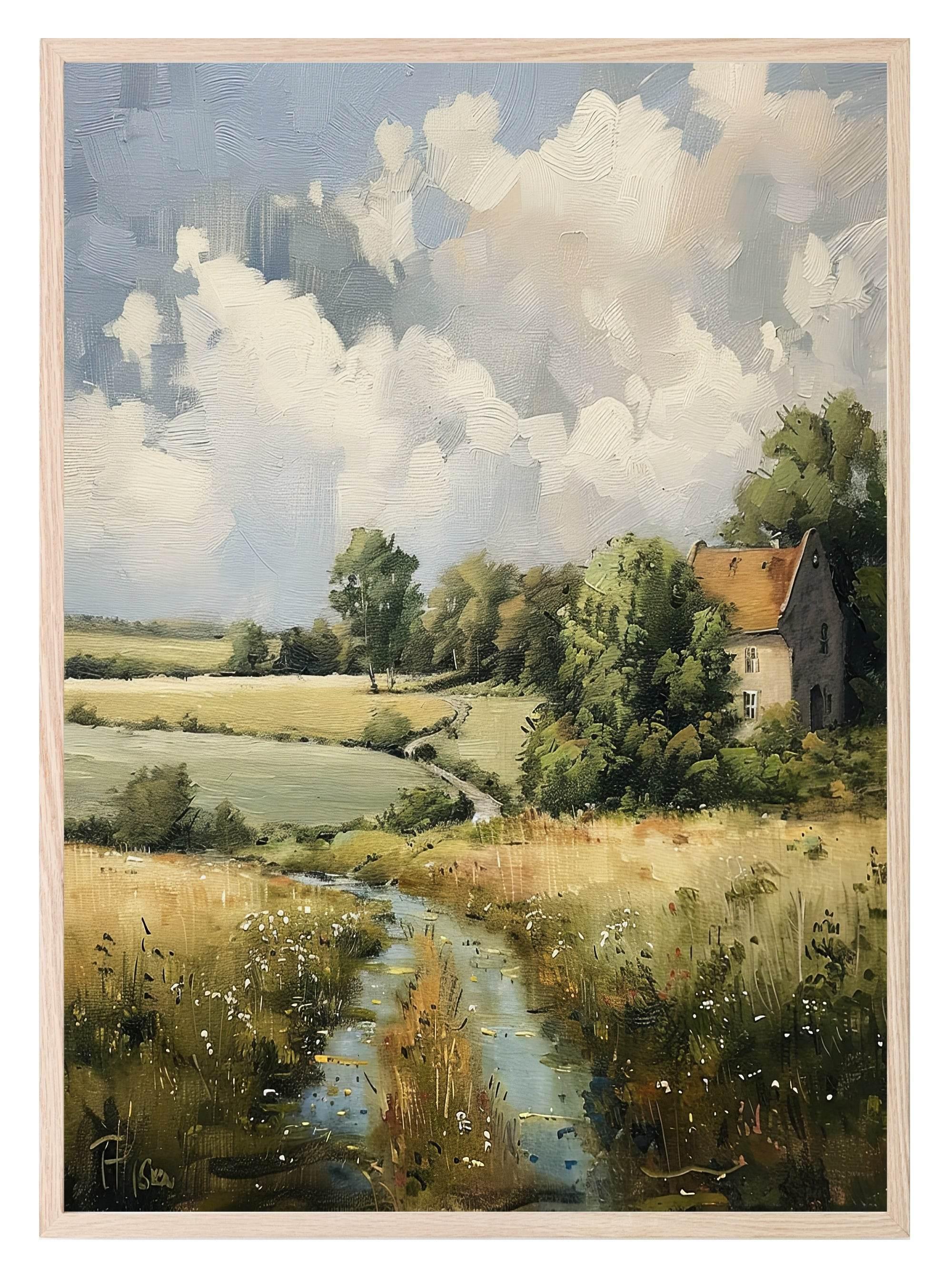 Countryside III Print | Oil Painting Wall Art - Larosier Prints