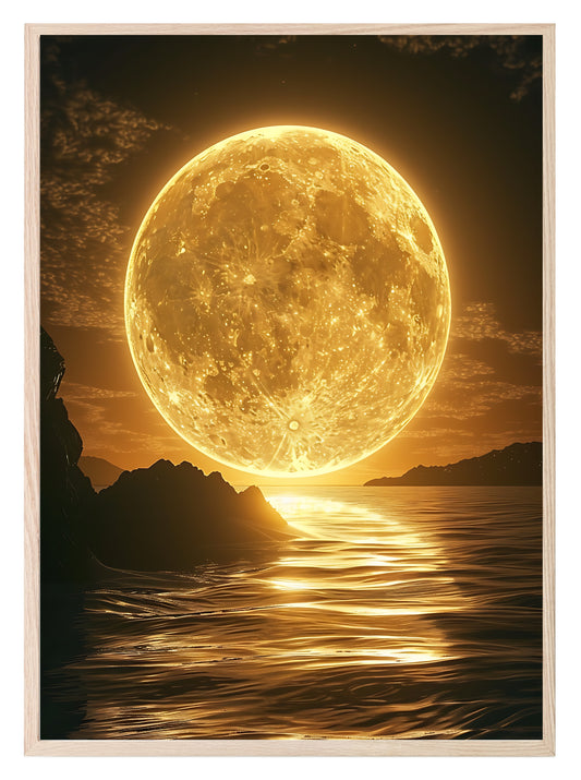 Glowing Moon Print | Celestial Wall Art