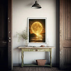 Glowing Moon Print | Celestial Wall Art - Larosier Prints