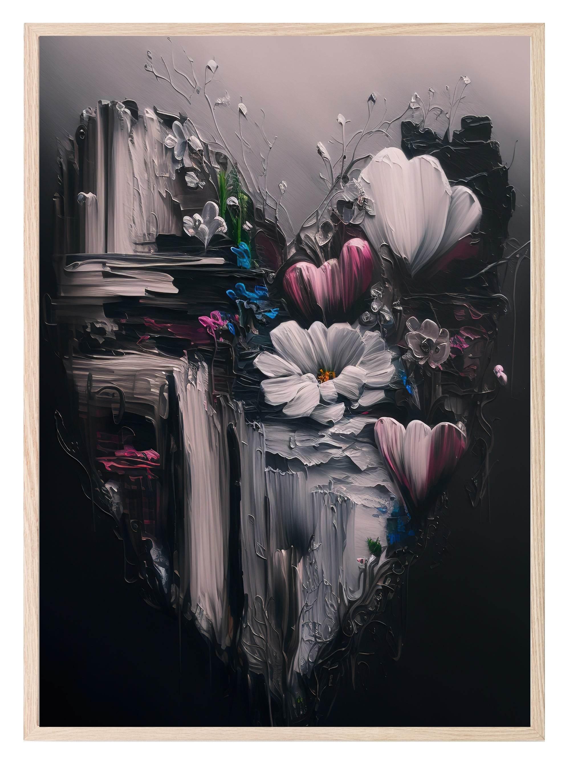 Floral Love Print | Oil Painting Wall Art - Larosier Prints