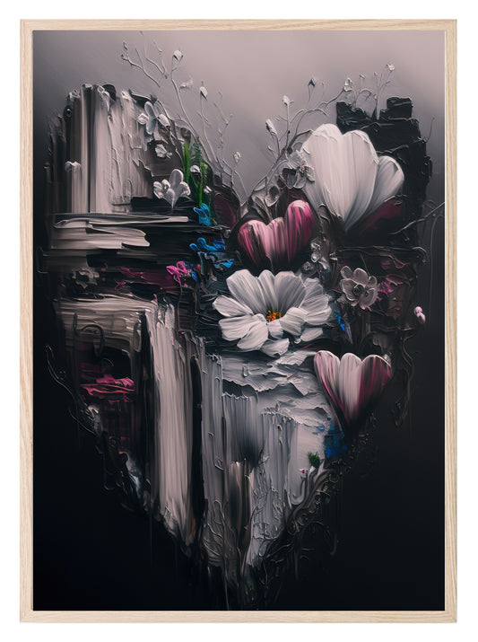 Floral Love Print | Oil Painting Wall Art