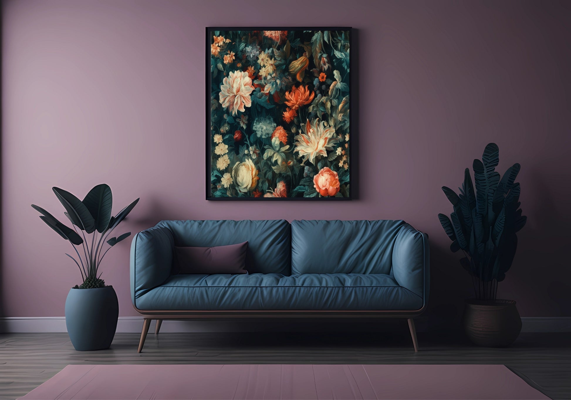 Moody Floral Print | Botanical Wall Art