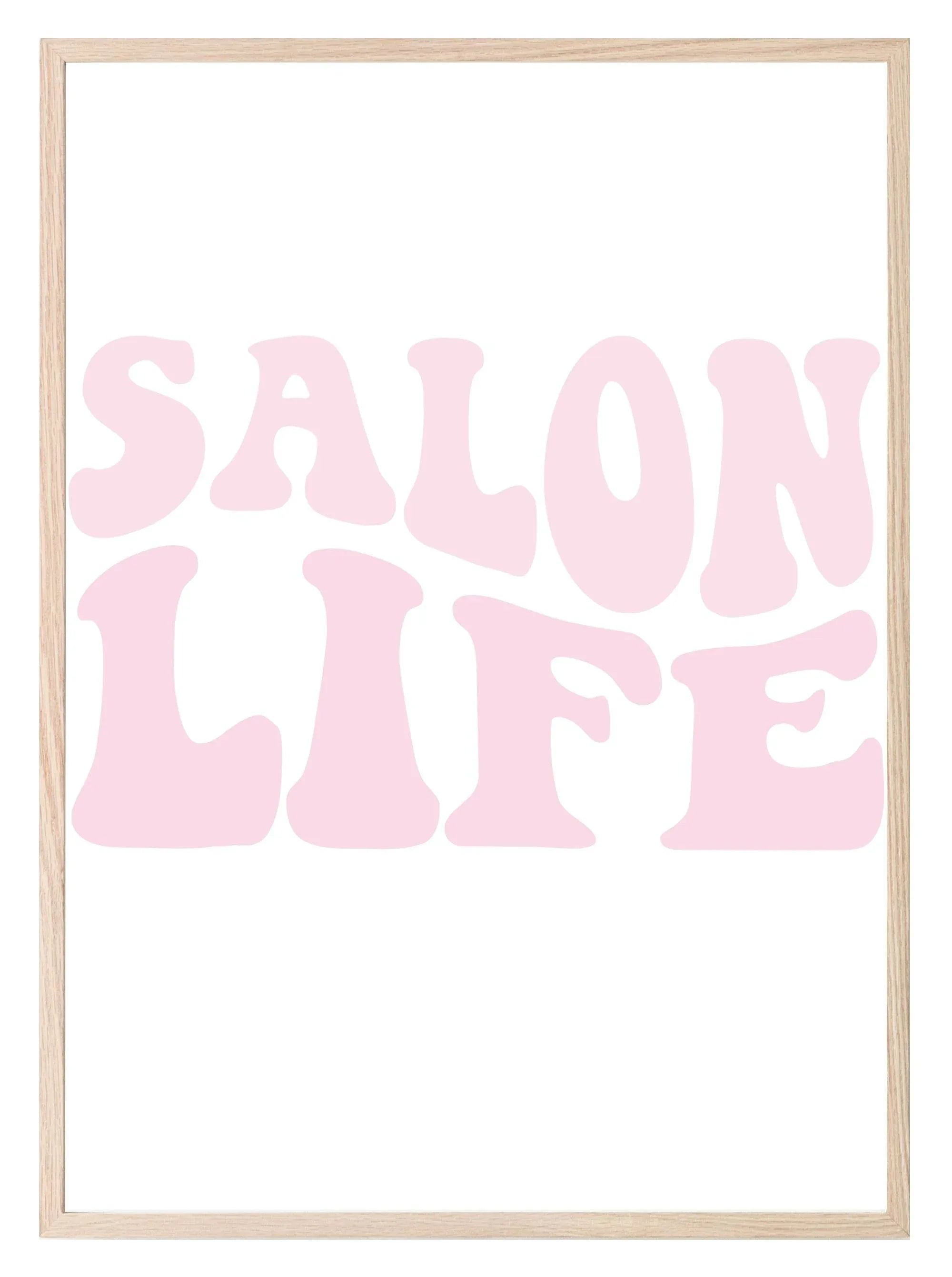 Retro Pink Salon Life Print | Salon Wall Art - Larosier Prints