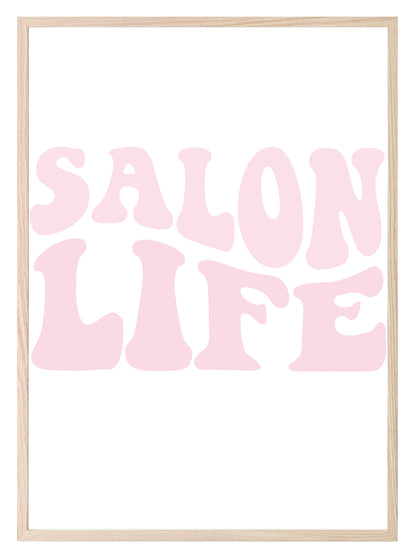 Retro Pink Salon Life Print | Salon Wall Art