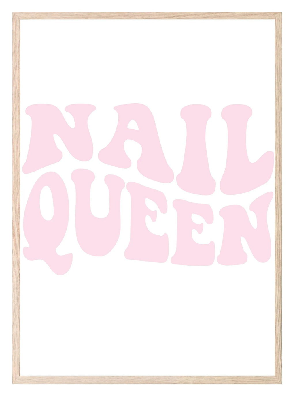 Retro Pink Nail Queen Print | Salon Wall Art - Larosier Prints