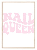 Retro Pink Nail Queen Print | Salon Wall Art - Larosier Prints