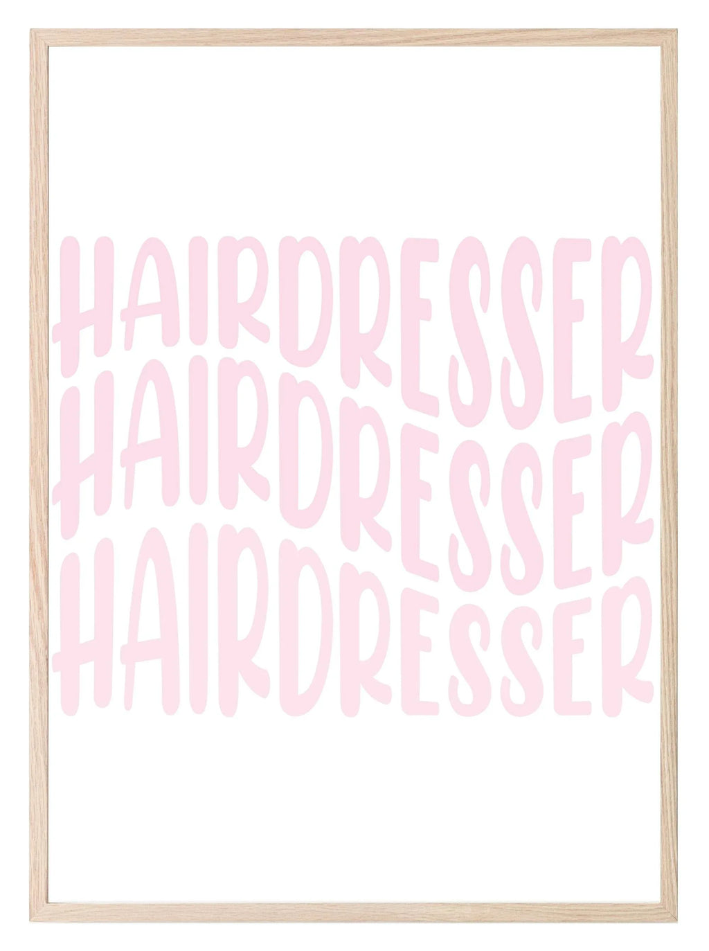 Retro Pink Hairdresser Print | Salon Wall Art - Larosier Prints