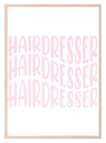 Retro Pink Hairdresser Print | Salon Wall Art - Larosier Prints