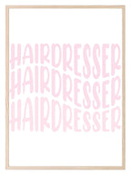 Retro Pink Hairdresser Print | Salon Wall Art - Larosier Prints