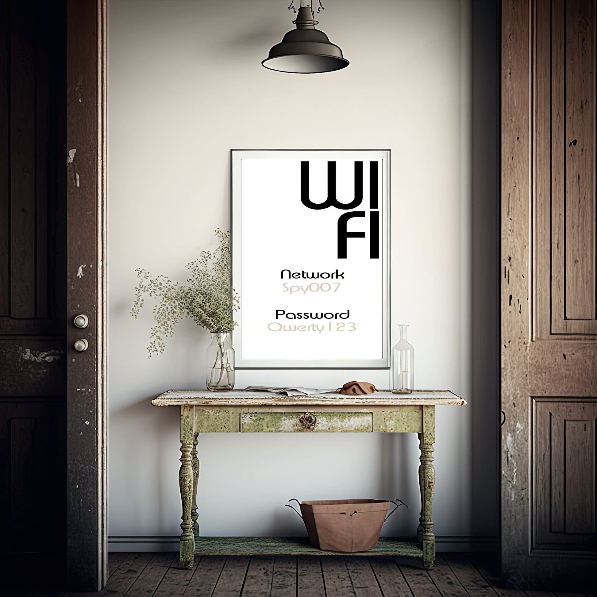 Personalised Wi-Fi Details Print | Salon Wall Art