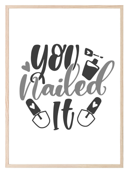 You Nailed It Print | Salon Wall Art Charcoal