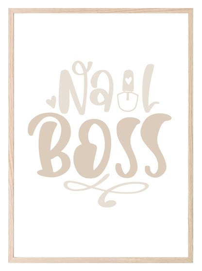 Nail Boss Print | Salon Wall Art Beige