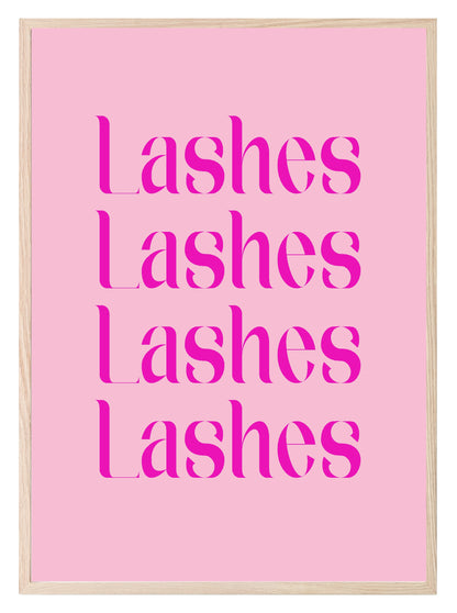 Lashes Print | Salon Wall Art Pink