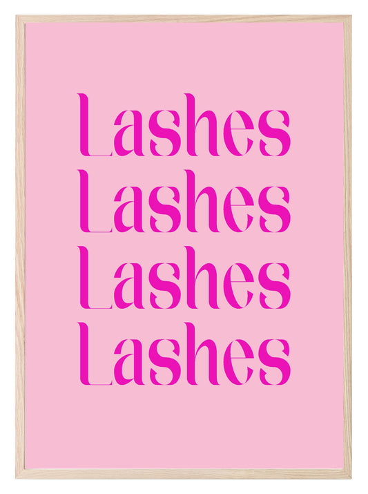 Lashes Print | Salon Wall Art Pink