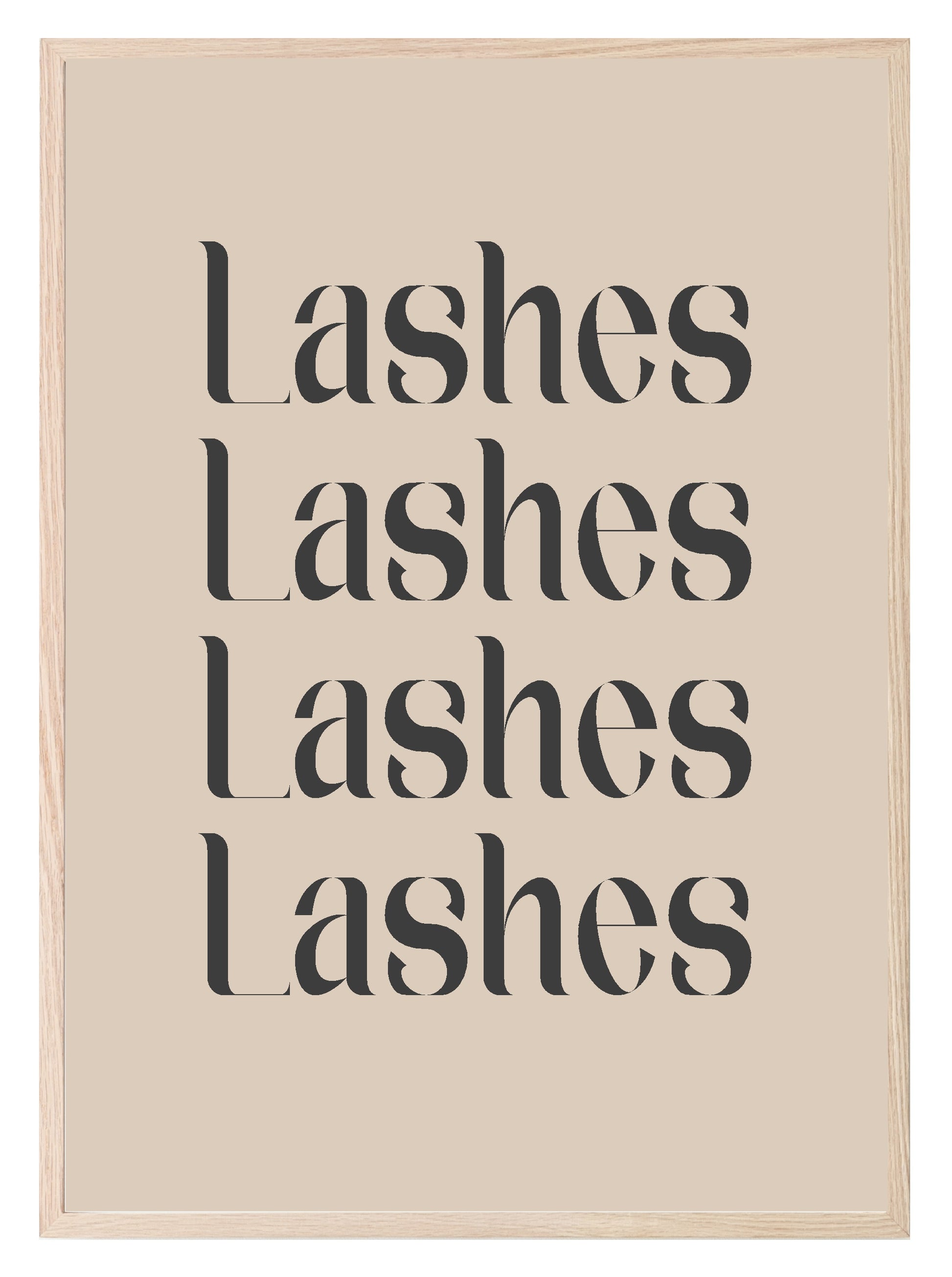 Lashes Print | Salon Wall Art Beige