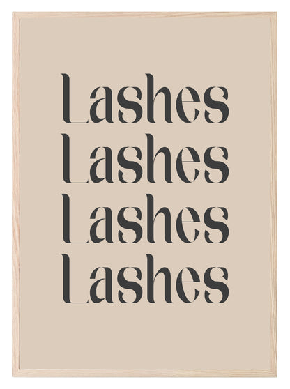 Lashes Print | Salon Wall Art Beige