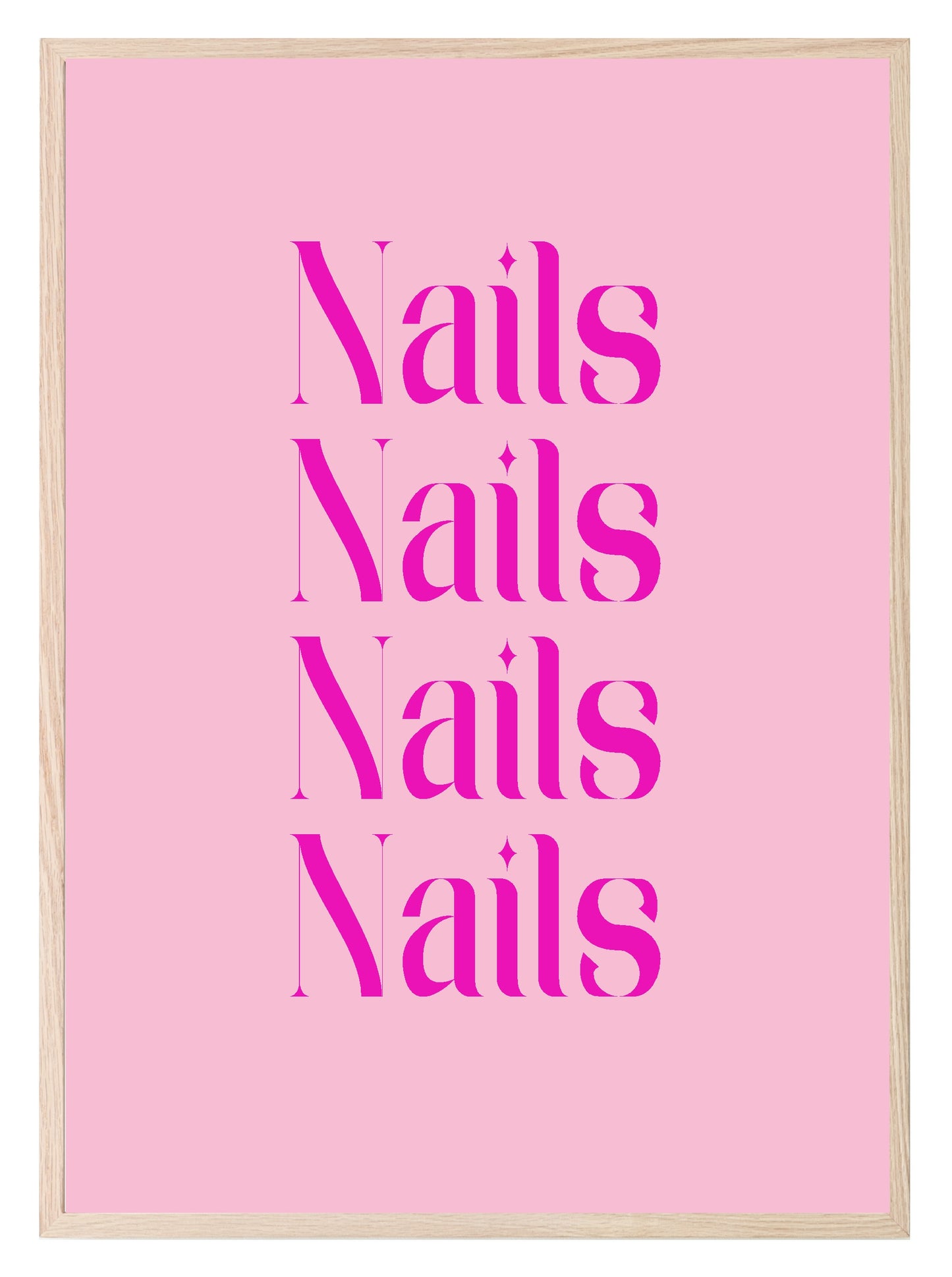 Nails Print | Salon Wall Art Pink