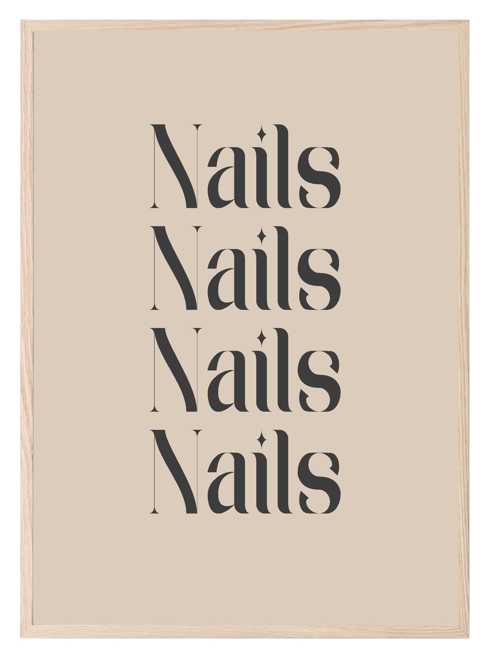 Nails Print | Salon Wall Art Beige