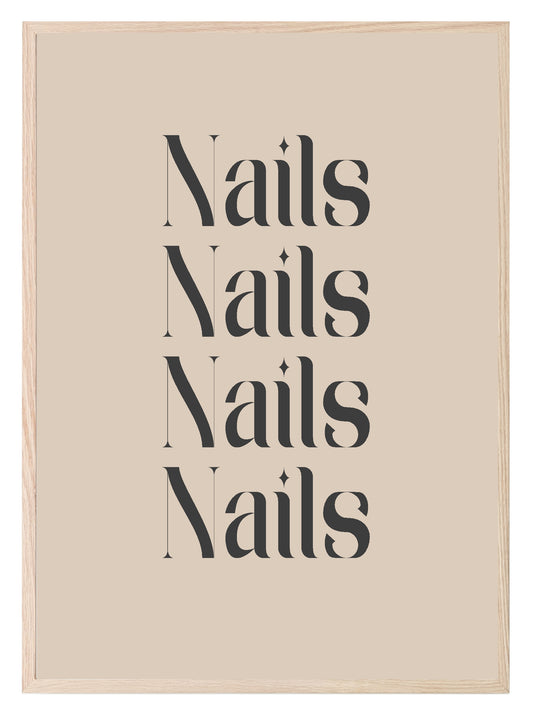 Nails Print | Salon Wall Art Beige