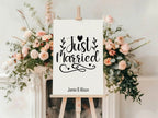 Personalised Name Just Married Print | Wedding Wall Art - Larosier Prints