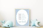 Blue & White Heart Acrostic Poem - Larosier Prints