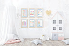 Blue & White Heart Solar System Poster | Educational Wall Art - Larosier Prints