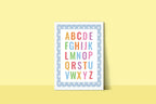 Blue & White Heart Alphabet Poster | Educational Wall Art - Larosier Prints