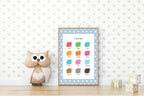 Blue & White Heart Colours Poster | Educational Wall Art - Larosier Prints