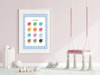 Blue & White Heart Colours Poster | Educational Wall Art - Larosier Prints