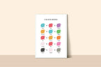 Blue & White Heart Colour Mixing Poster | Educational Wall Art - Larosier Prints
