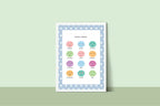 Blue & White Heart Feelings Poster | Emotional Support Tool Wall Art - Larosier Prints