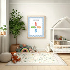 Blue & White Heart Directions Poster | Educational Wall Art - Larosier Prints