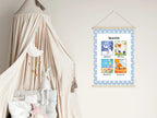 Blue & White Heart Seasons Poster | Educational Wall Art - Larosier Prints