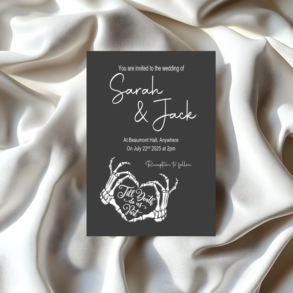 Till Death Do Us Part Wedding Invitation Suite Bundle