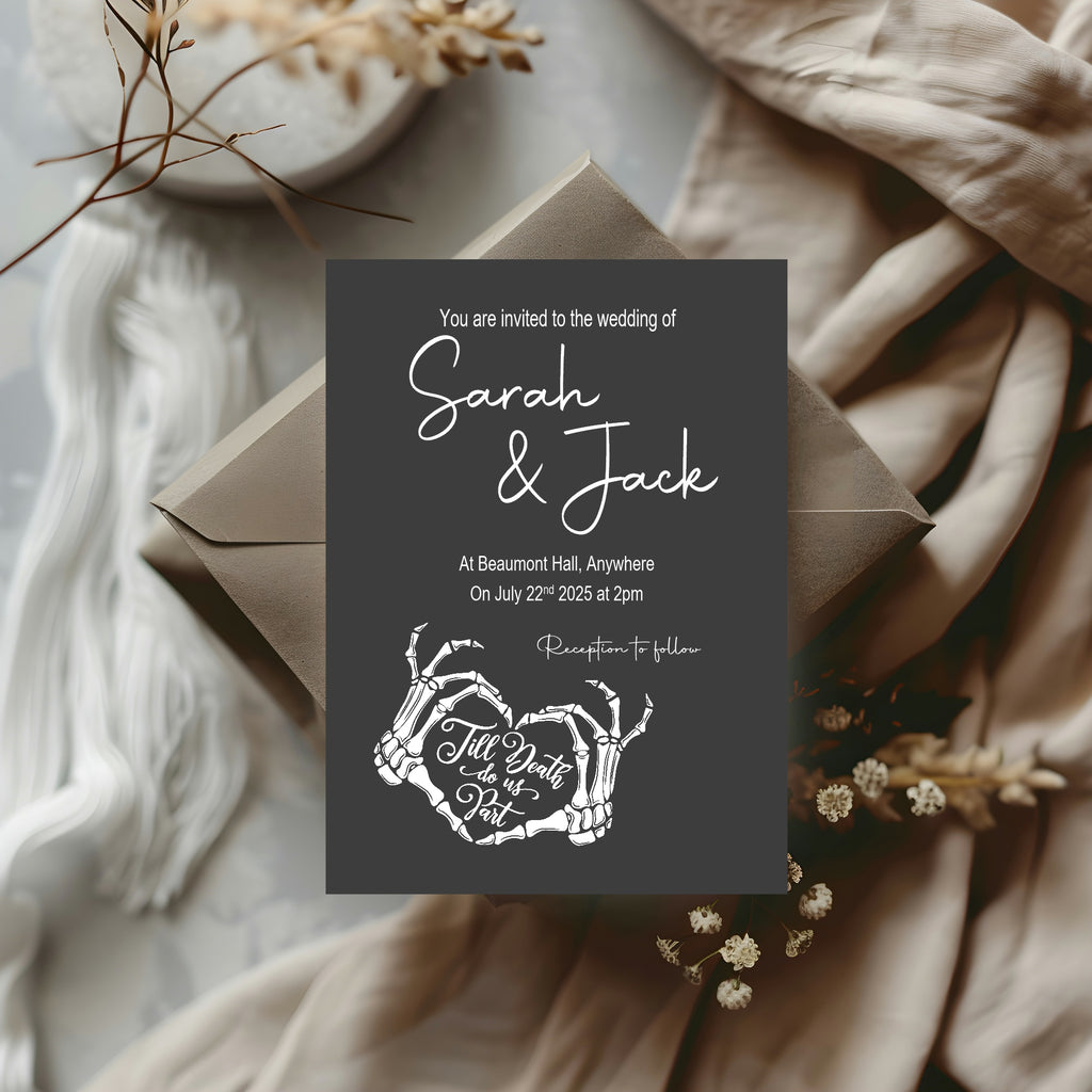 Till Death Do Us Part Personalised Wedding Keepsake Print