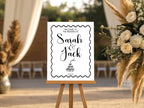 Champagne Party Wedding Welcome Sign | Monochrome
