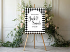 Harlequin Diamond Wedding Welcome Sign | Multiple Colour Options
