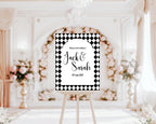 Harlequin Diamond Wedding Welcome Sign | Multiple Colour Options